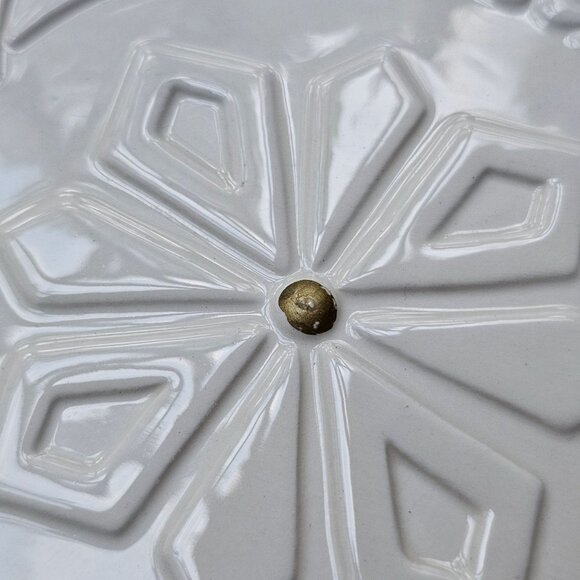 Fitz & Floyd Winter Wonderland Octagonal Holiday Plate, Embossed Festive Design - Picture 7 of 11